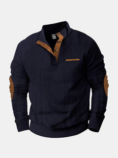 Jonas | Herren Klassiker Zopfmuster Pullover in Marineblau
