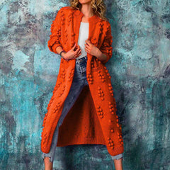 Cecilie - Elegante farbige Strickjacke für Damen in Orange