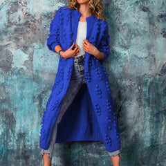 Cecilie - Elegante farbige Strickjacke für Damen in Blau