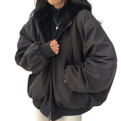 Caitlin | Gefütterte Winterjacke in Schwarz
