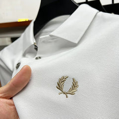 Calvin | Herren dehnbares elegantes Poloshirt in Weiß