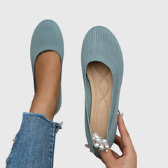 Calypso | Damen Ballerinas rutschfest atmungsaktiv in Hellblau