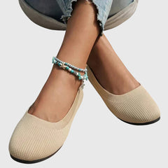 Calypso | Damen Ballerinas rutschfest atmungsaktiv in Beige