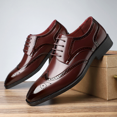 Matthias®️ - Brogue-Schuhe aus Leder in Braun
