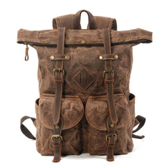 Wendell - Vintage-Rucksack - Urbaner Hipster-Stil in Kaffee