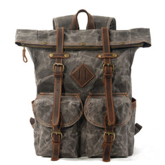 Wendell - Vintage-Rucksack - Urbaner Hipster-Stil in Hell Grau