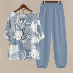 Carla | Lässiges Zweiteiliges Set in Blau