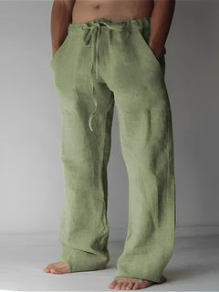 Garth - Leinen-Baggy-Hose für Herren in Grün