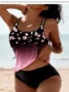 Vicenta® | Stilvoller bedruckter Tankini-Badeanzug in Schwarz