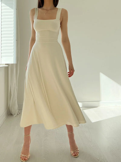 Mariah - Damen Midikleid mit dicken Trägern