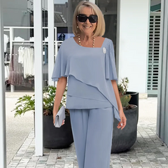 Beatrix | Damen Elegantes 2-Teiliges Kleid Set Formal – Formelles Kleid Set 2026 in Hellblau