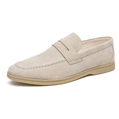 Jano - Business-Lederschuhe in Übergröße in Beige