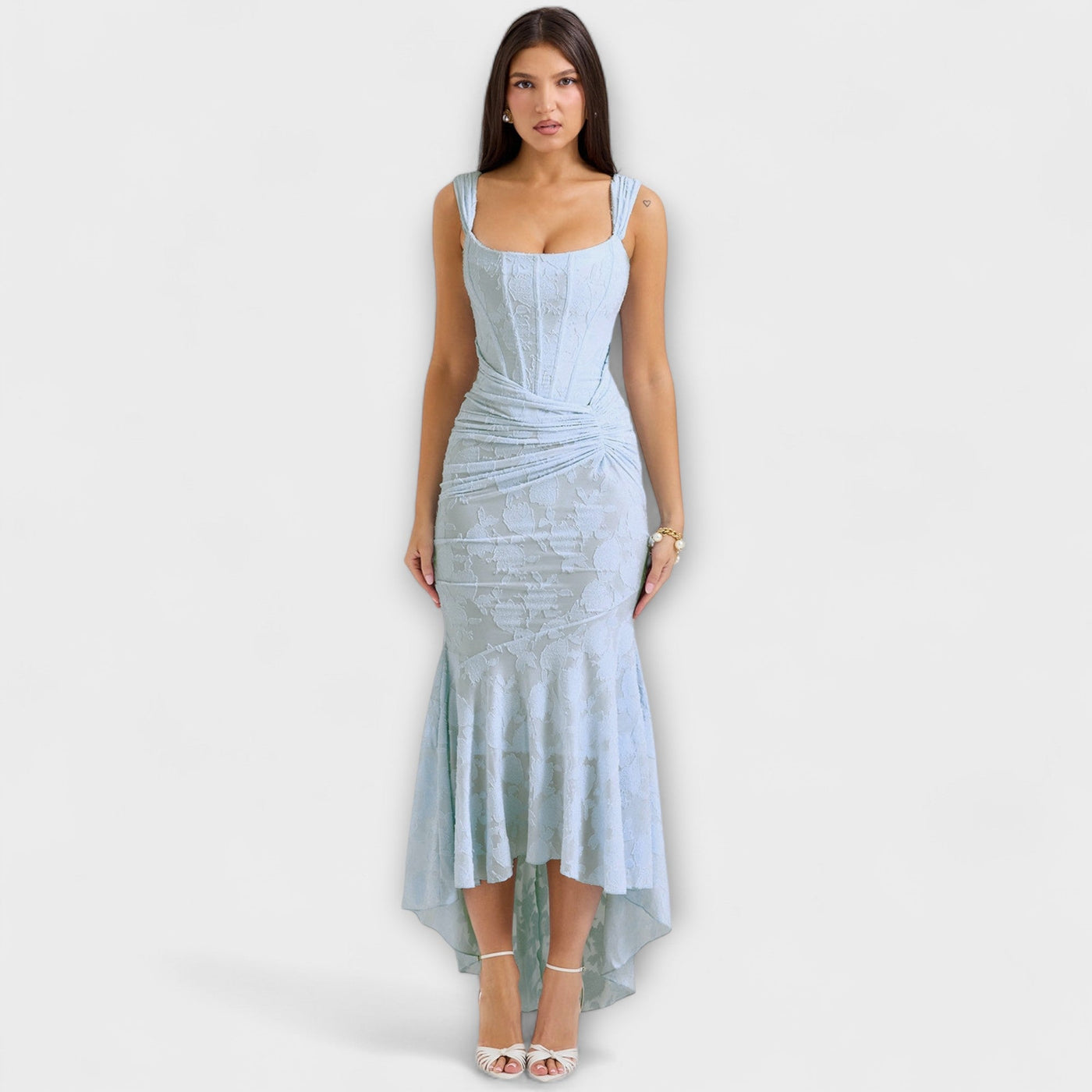 Renske - Stilvolles Maxikleid mit kunstvollem Korsett