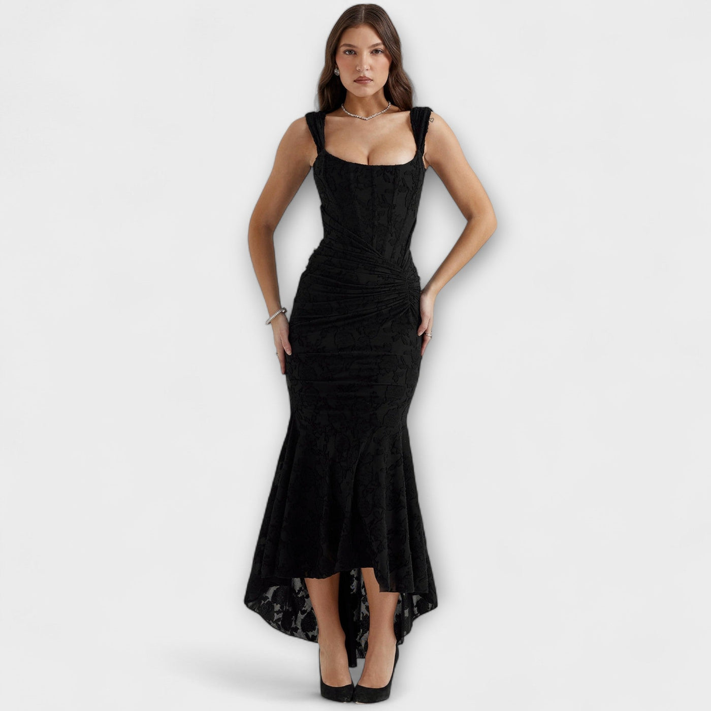 Renske - Stilvolles Maxikleid mit kunstvollem Korsett