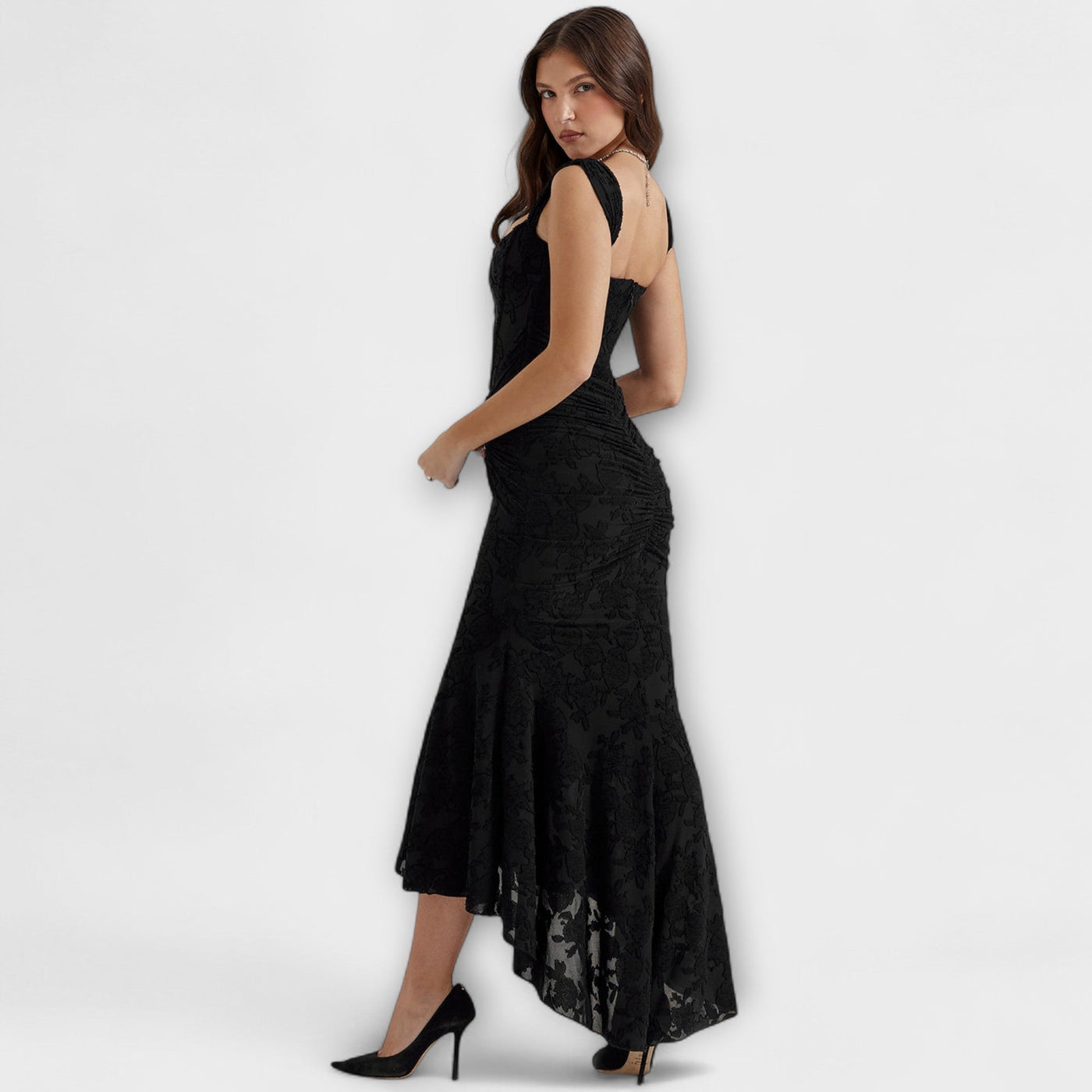 Renske - Stilvolles Maxikleid mit kunstvollem Korsett