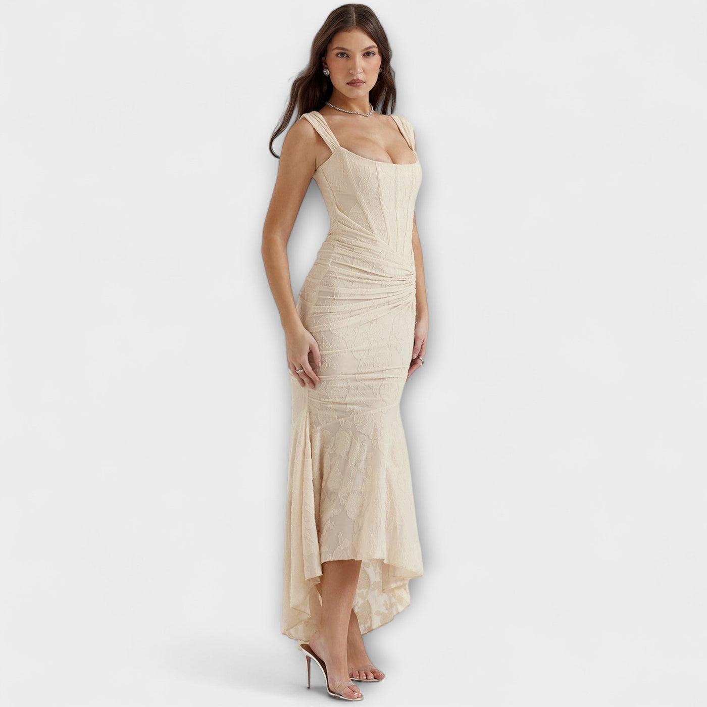 Renske - Stilvolles Maxikleid mit kunstvollem Korsett