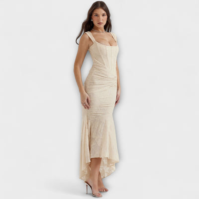 Renske - Stilvolles Maxikleid mit kunstvollem Korsett