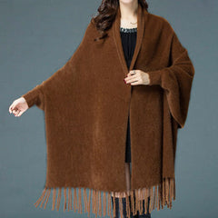 WILMA™ | WARME STRICKJACKE in Braun