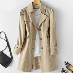 Laura - Damen Trenchcoat in Khaki