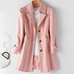 Laura - Damen Trenchcoat in Rosa