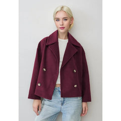 Charlotte | Kurze Zweireiher-Jacke in Rot