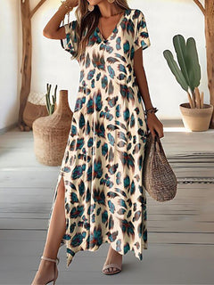 Oline - Sommerkleid - Maxikleid in Khaki