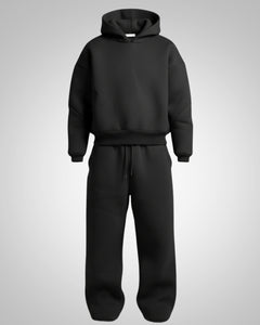 Clara | Damen Bequemer Oversized Jogginganzug in Schwarz