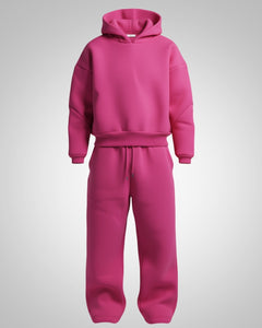 Clara | Damen Bequemer Oversized Jogginganzug in Rosa