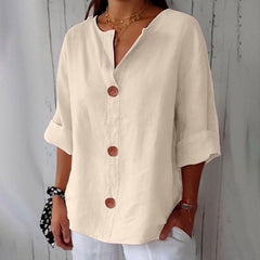 Clara | Legere fließende Bluse in Beige