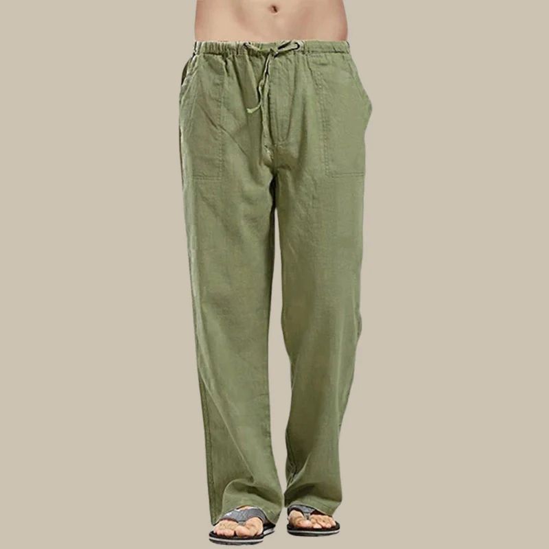Kordelzug Leinen-Sommerhose für Herren