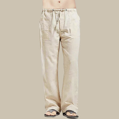 Kordelzug Leinen-Sommerhose für Herren