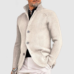 Philipp | Herren Raffinierte Knöpfen Strickjacke in Weiß