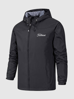 Regenjacke Herren Wasserdicht | Leicht Atmungsaktiv in Schwarz