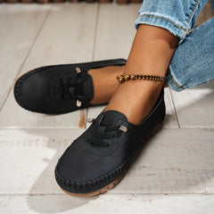 Cordania | Damen Komfort Schnür Loafer in Schwarz