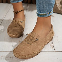 Cordania | Damen Komfort Schnür Loafer in Braun