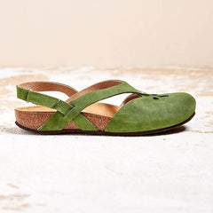 Taylor® | Flache Sandalen in Grün