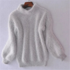 Sif - Vintage-Rollkragenpullover in Grau