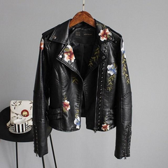 Ingrun - Ewige Eleganz Lederjacke in Schwarz