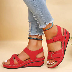 Valerie | Fußgewölbestütze Leicht Sandalen in Rot