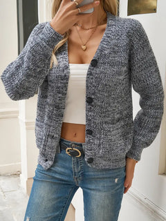 ELEGANTER POLYESTER-STRICKCARDIGAN | STILVOLL UND BEQUEM in Grau