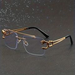 Retro-Stil Rahmenlose Sonnenbrille für Herren | Ideal für den täglichen Gebrauch im Freien in Transparent