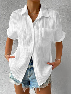 Melina - Kurzärmelige Bluse Für Damen in Weiß