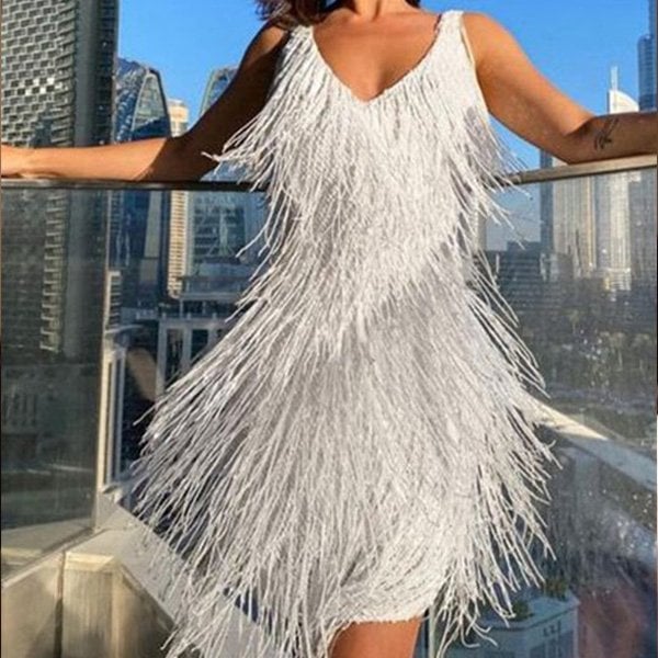 Ramona® | Glitzer-Fransen-Kleid
