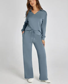 Nova | 2-teiliges Longsleeve-Set in Hellblau