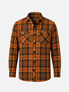 Julian | Herren Flanell Karo Hemd in Orange