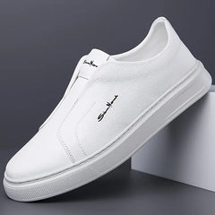 Leder Slipper Schuhe in Weiß
