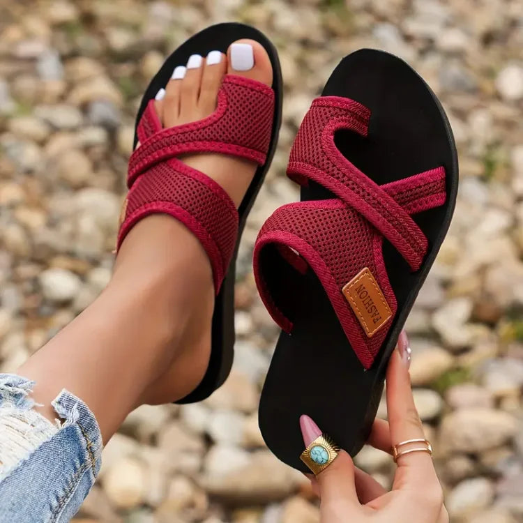 Mesh Kreuzriemen Sandalen für Damen