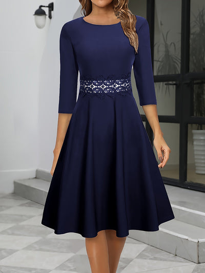 Damen Elegantes Abend Kleid | Midi