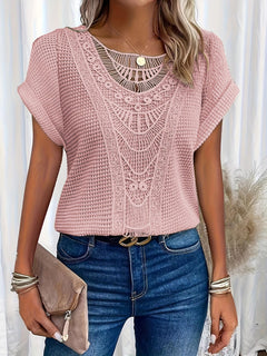 Valentina - Shirt - Rundhalsausschnitt in Rosa