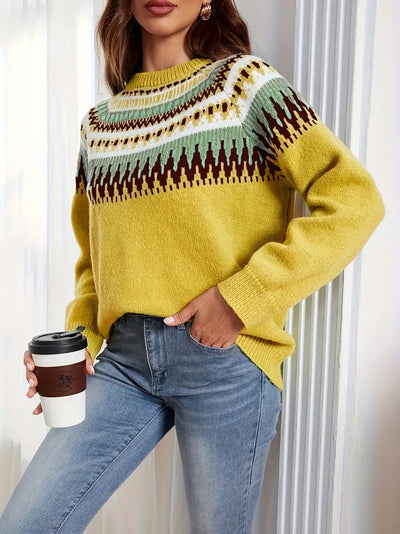 RETRO GEO PRINT PULLOVER | MODERNER, EINZIGARTIGER STIL
